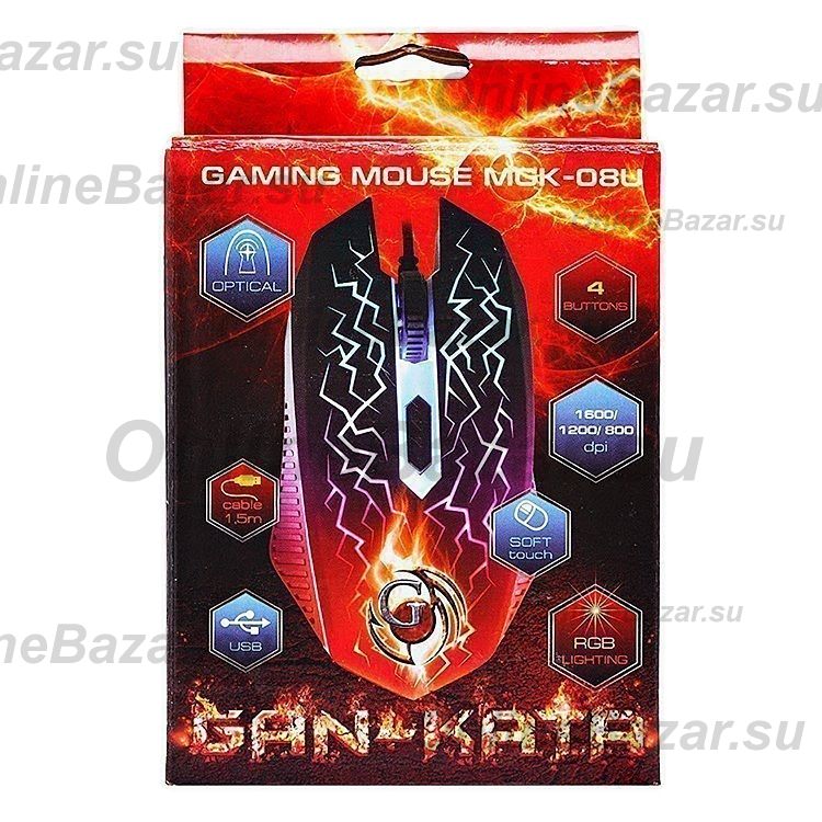 Мышь оптическая Dialog Gan-Kata MGK-08U <черный>  ― Spb.OnlineBazar.su