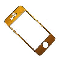 Накладки алюминивые на переднюю и заднюю панель Apple iPhone 4/4s <золотой> ― Spb.OnlineBazar.su