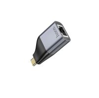 Переходник (адаптер) в порт USB-C на штекер RJ45 Hoco UA35 <серый> ― Spb.OnlineBazar.su