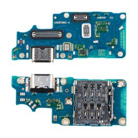 Плата нижняя для Realme RMX5000 на системный разъем, разъем Sim-карты и микрофон (оригинал)