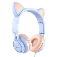 Гарнитура 3.5 Hoco Cat W36 <голубой> ― Spb.OnlineBazar.su