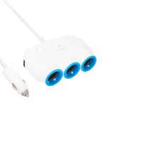 Разветвитель гнезда прикуривателя Hoco C1 (3 гнезда) <белый> ― Spb.OnlineBazar.su