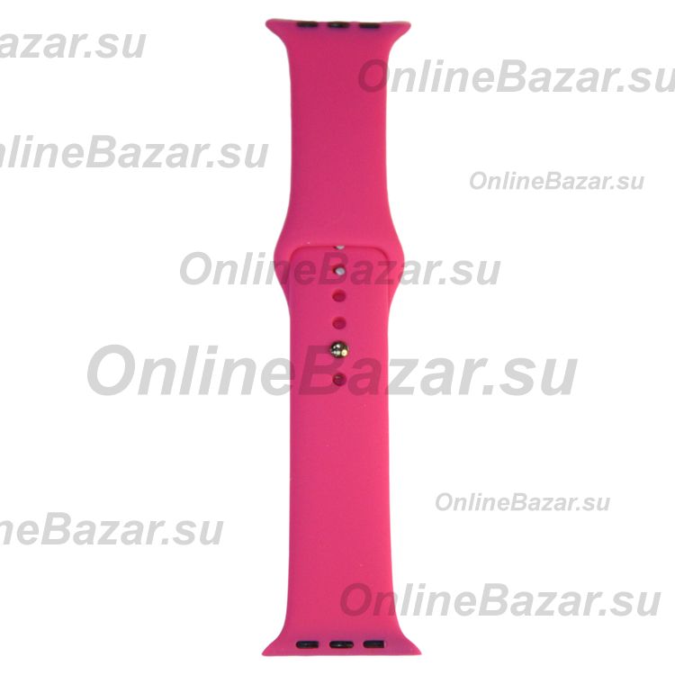 Ремешки для Apple Watch Series 8 (45 mm) Sport Band силиконовый (размер S) <темная фуксия> ― Spb.OnlineBazar.su