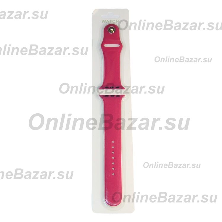 Ремешки для Apple Watch Series 8 (45 mm) Sport Band силиконовый (размер S) <темная фуксия> ― Spb.OnlineBazar.su