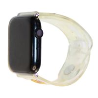 Ремешок для Apple Watch 38/40/41 mm силиконовый прозрачный (рис. 001) ― Spb.OnlineBazar.su