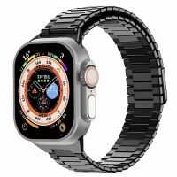 Ремешок для Apple Watch 42/44/45/49 mm металлический на магните <черный> ― Spb.OnlineBazar.su