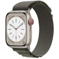 Ремешок для Apple Watch 42/44/45/49 mm Alpine Loop текстиль <черно-зеленый> ― Spb.OnlineBazar.su