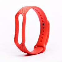 Ремешок для Xiaomi Mi Band 5 ребристый <красный> ― Spb.OnlineBazar.su
