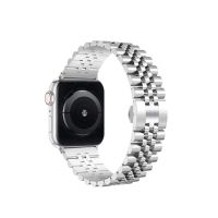 Ремешок для Apple Watch 42/44/45/49 mm металлический блочный на застежке №3 <серебристый> ― Spb.OnlineBazar.su