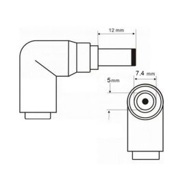 Сетевое зарядное устройство для ноутбука Dell (19.5V/3.34A/65W/штекер 7.4*5 с иглой/без сетевого кабеля)