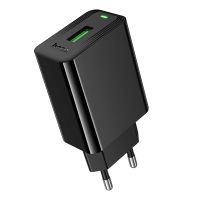 Сетевое зарядное устройство USB Hoco CS92A (18W/QС3.0) <черный> ― Spb.OnlineBazar.su