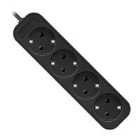 Сетевой удлинитель Defender M418 (4 розеток/1,8м.) <черный> ― Spb.OnlineBazar.su