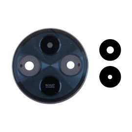 Стекло камеры для Xiaomi 2409BRN2CY в сборе с рамкой <черный>