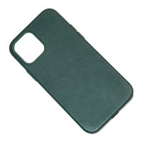 Чехол для Apple iPhone 12 Leather MagSafe <темно-зеленый> (премиум) ― Spb.OnlineBazar.su