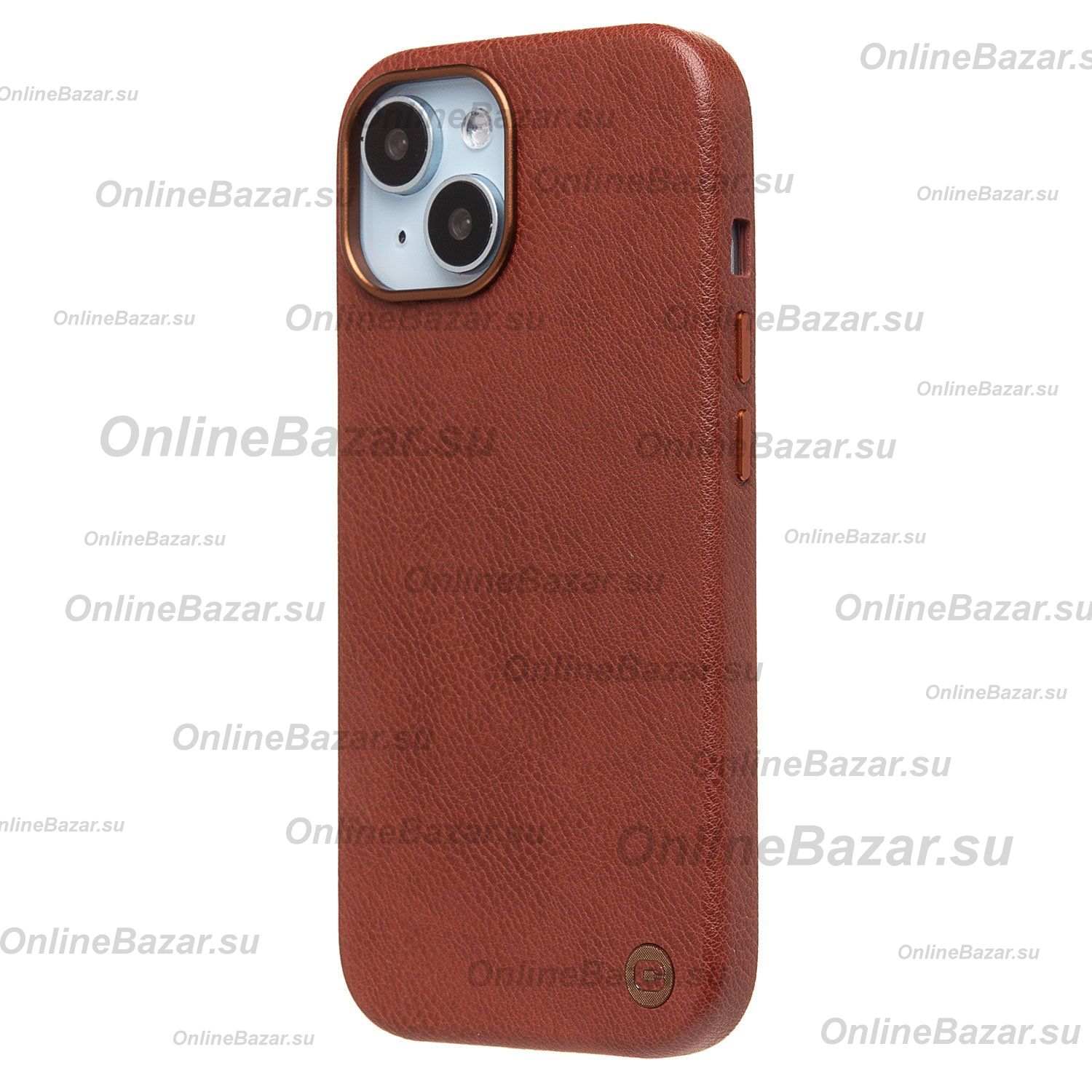 Чехол для Apple iPhone 15 натуральная кожа MagSafe <коричневый> ― Spb.OnlineBazar.su
