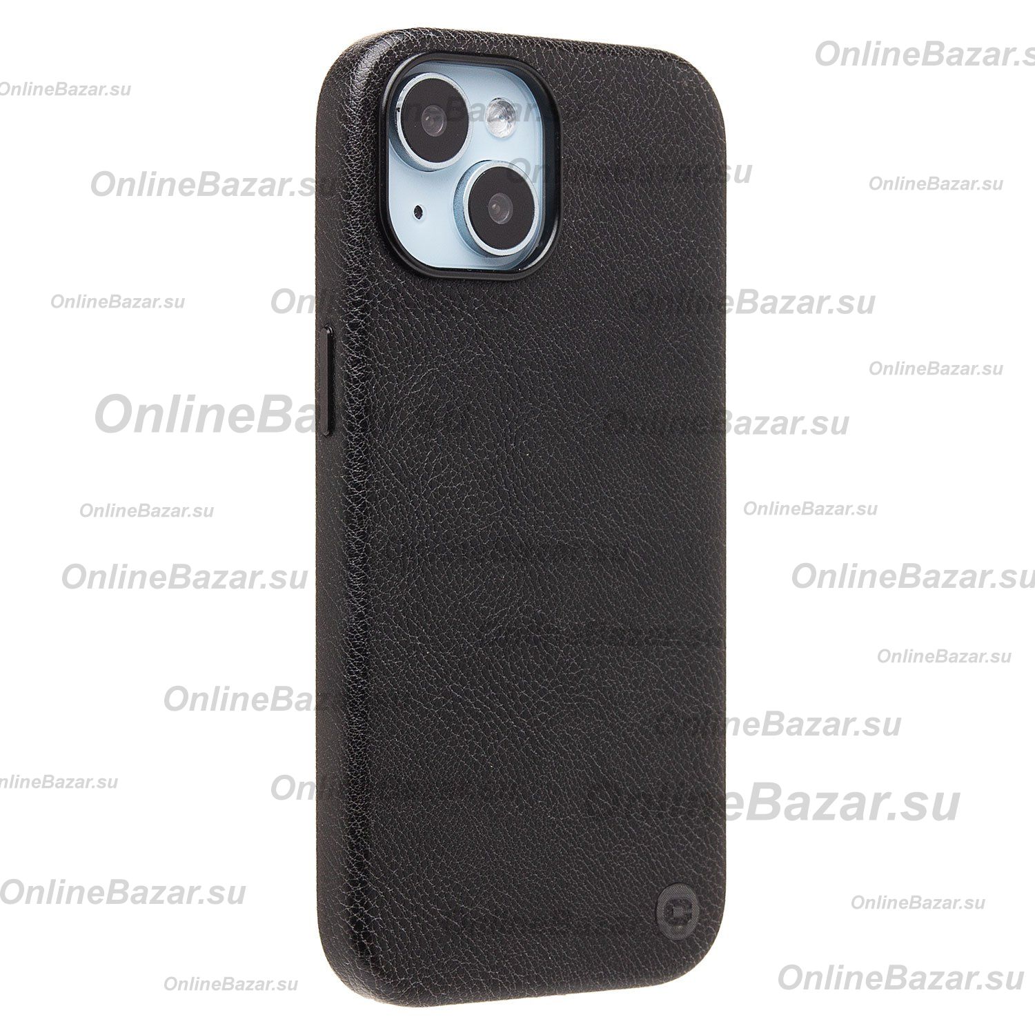 Чехол для Apple iPhone 15 натуральная кожа MagSafe <черный> ― Spb.OnlineBazar.su