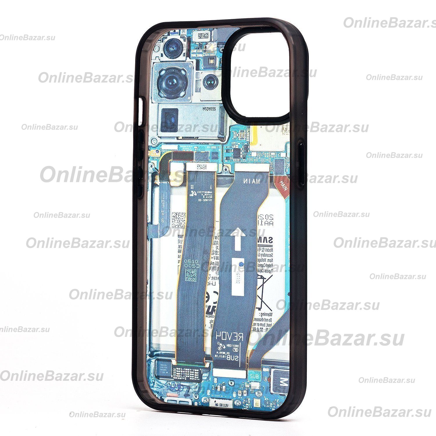 Чехол для Apple iPhone 15 пластиковый (рис. 088) <голубой> ― Spb.OnlineBazar.su