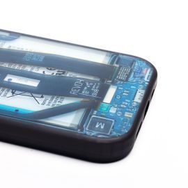 Чехол для Apple iPhone 15 пластиковый (рис. 088) <голубой>