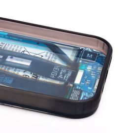 Чехол для Apple iPhone 15 пластиковый (рис. 088) <голубой>