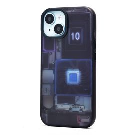 Чехол для Apple iPhone 15 пластиковый (рис. 088) <фиолетовый>