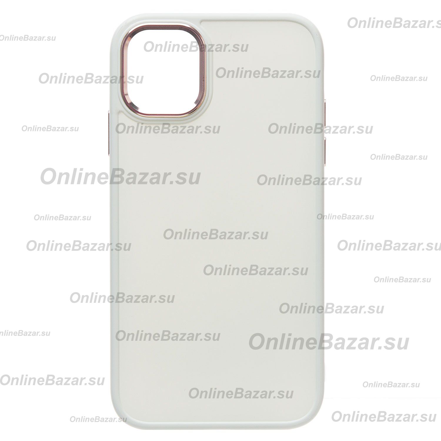 Чехол для Apple iPhone 15 Plus силиконовый матовый №6 <белый> ― Spb.OnlineBazar.su