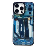 Чехол для Apple iPhone 15 Pro Max пластиковый (рис. 088) <голубой> ― Spb.OnlineBazar.su