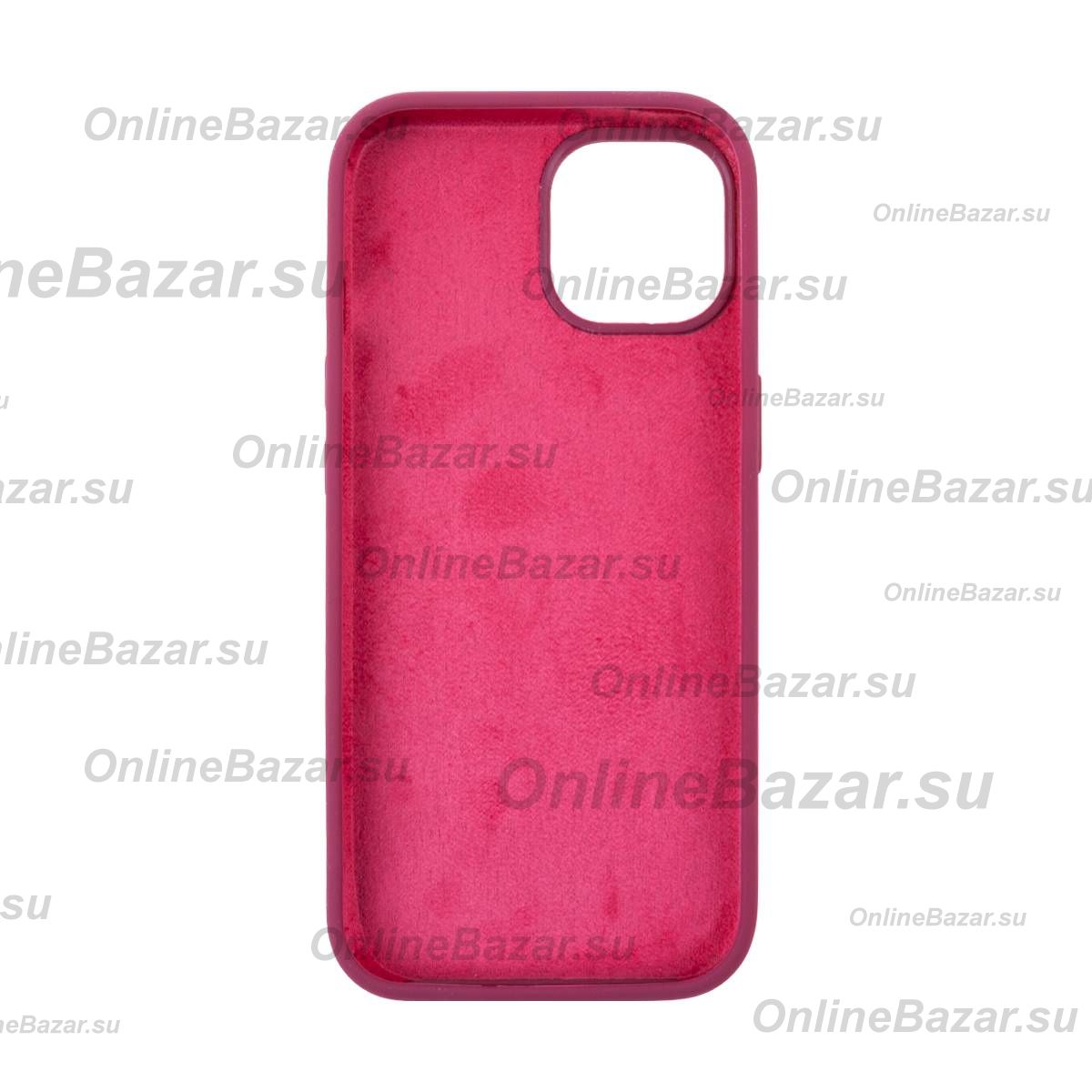 Чехол для Apple iPhone 15 PromiseMobile силиконовый Soft Touch <бордовый> ― Spb.OnlineBazar.su