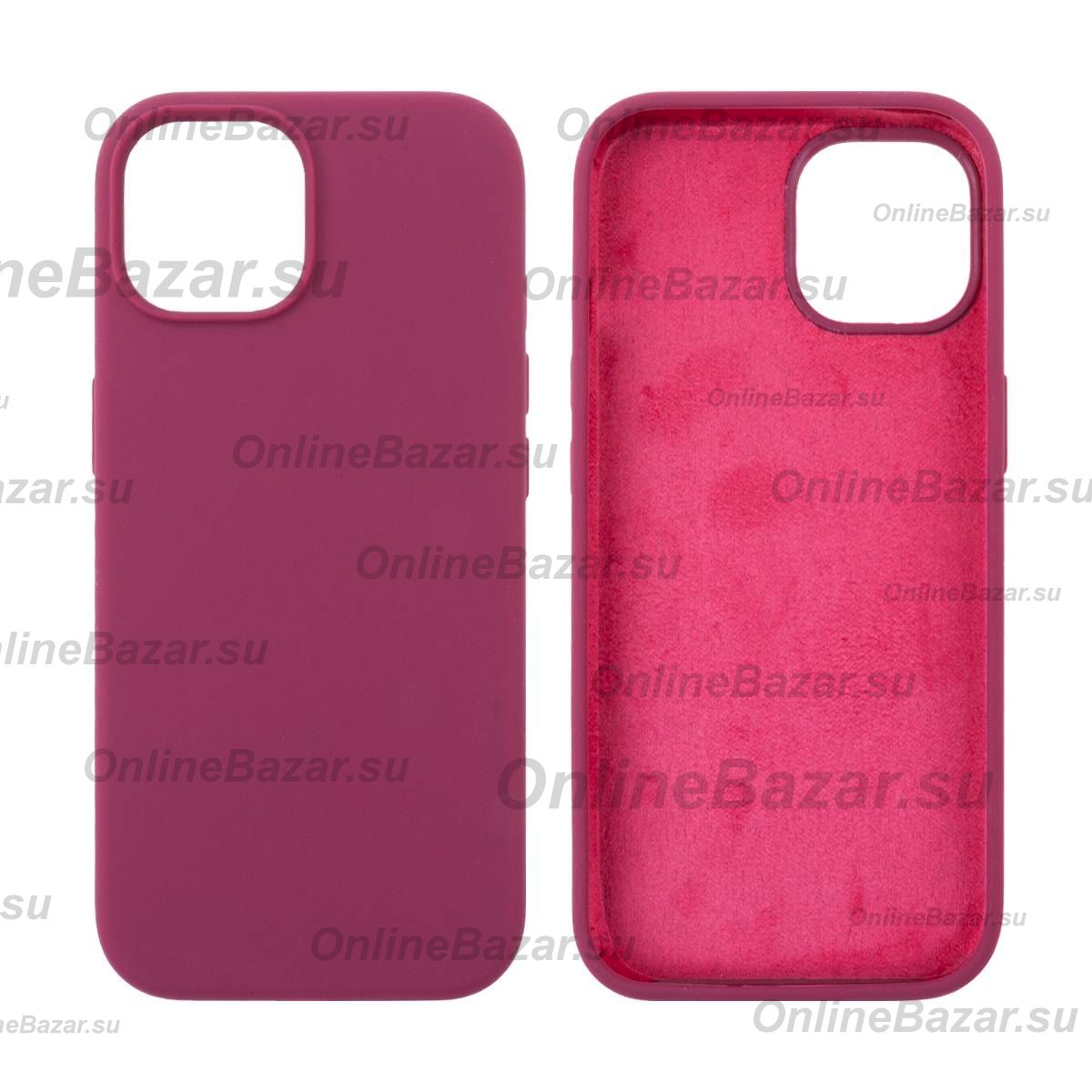 Чехол для Apple iPhone 15 PromiseMobile силиконовый Soft Touch <бордовый> ― Spb.OnlineBazar.su