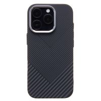 Чехол для Apple iPhone 16 Pro пластиковый Luxo Carbon (рис. 124) <черный> ― Spb.OnlineBazar.su
