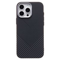 Чехол для Apple iPhone 16 Pro Max пластиковый Luxo Carbon (рис. 124) <черный> ― Spb.OnlineBazar.su