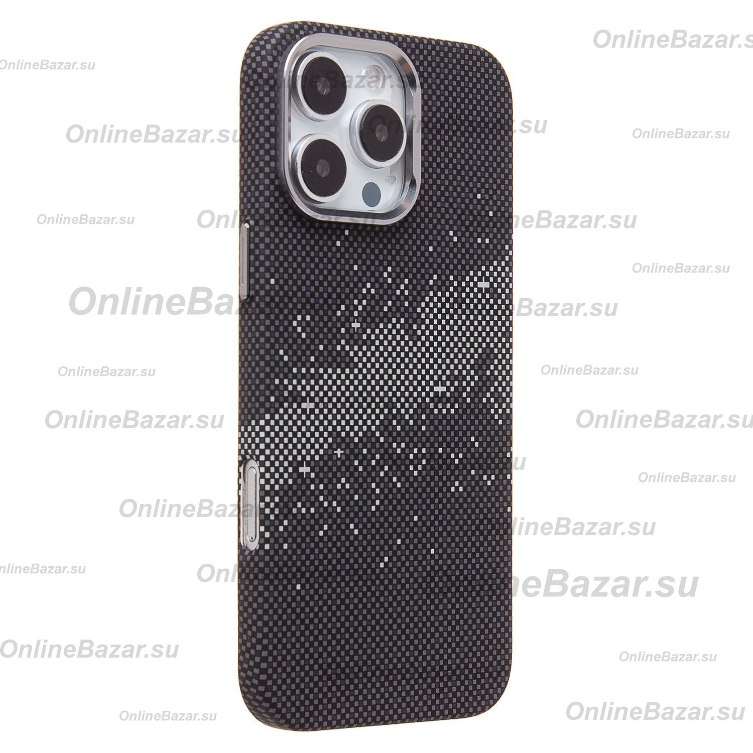 Чехол для Apple iPhone 16 Pro Max пластиковый Luxo Carbon (рис. 136) ― Spb.OnlineBazar.su