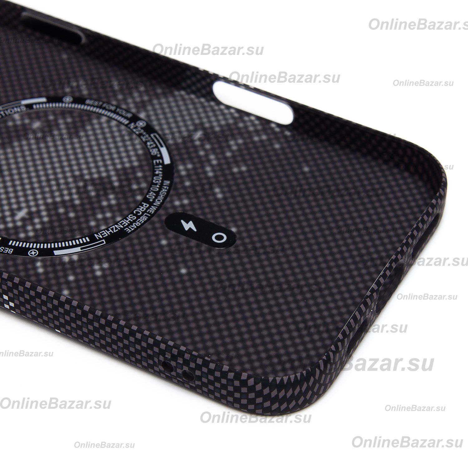 Чехол для Apple iPhone 16 Pro Max пластиковый Luxo Carbon (рис. 136) ― Spb.OnlineBazar.su