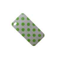 Чехол для Apple iPhone 4 силиконовый "Горошек" <бело-зеленый> ― Spb.OnlineBazar.su