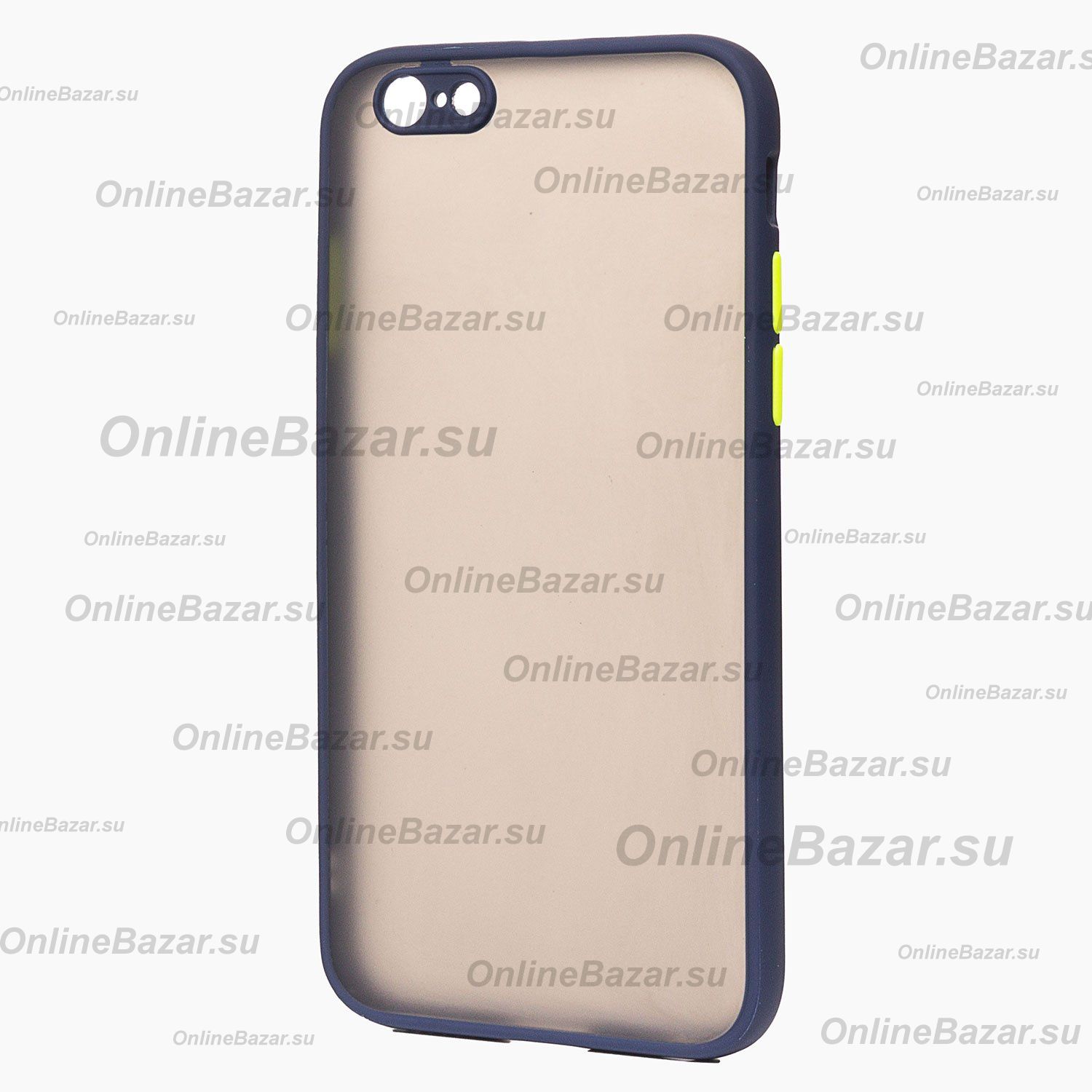 Чехол для Apple iPhone 6 пластиковый с окантовкой <синий> ― Spb.OnlineBazar.su