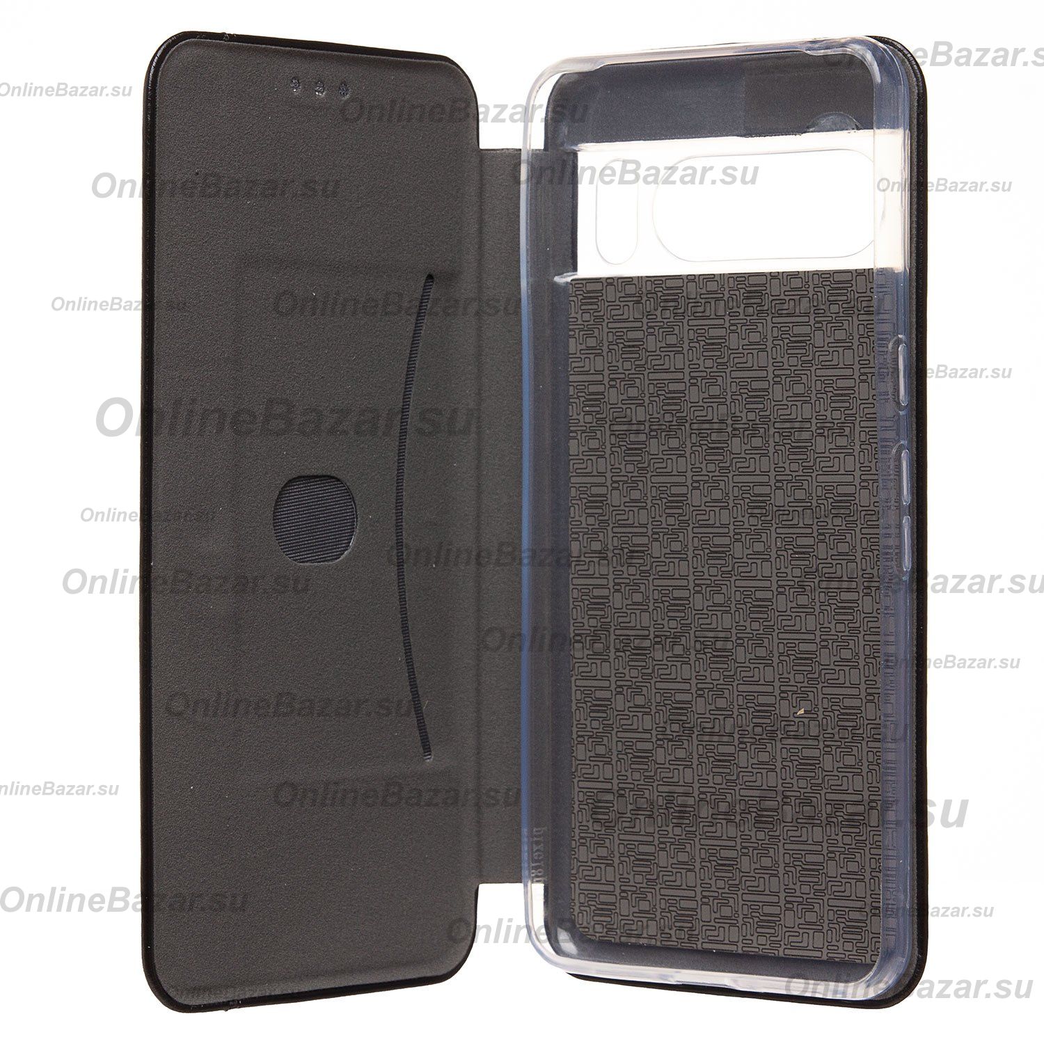 Чехол для Google Pixel 8 Pro флип боковой кожзам №3 <черный> ― Spb.OnlineBazar.su