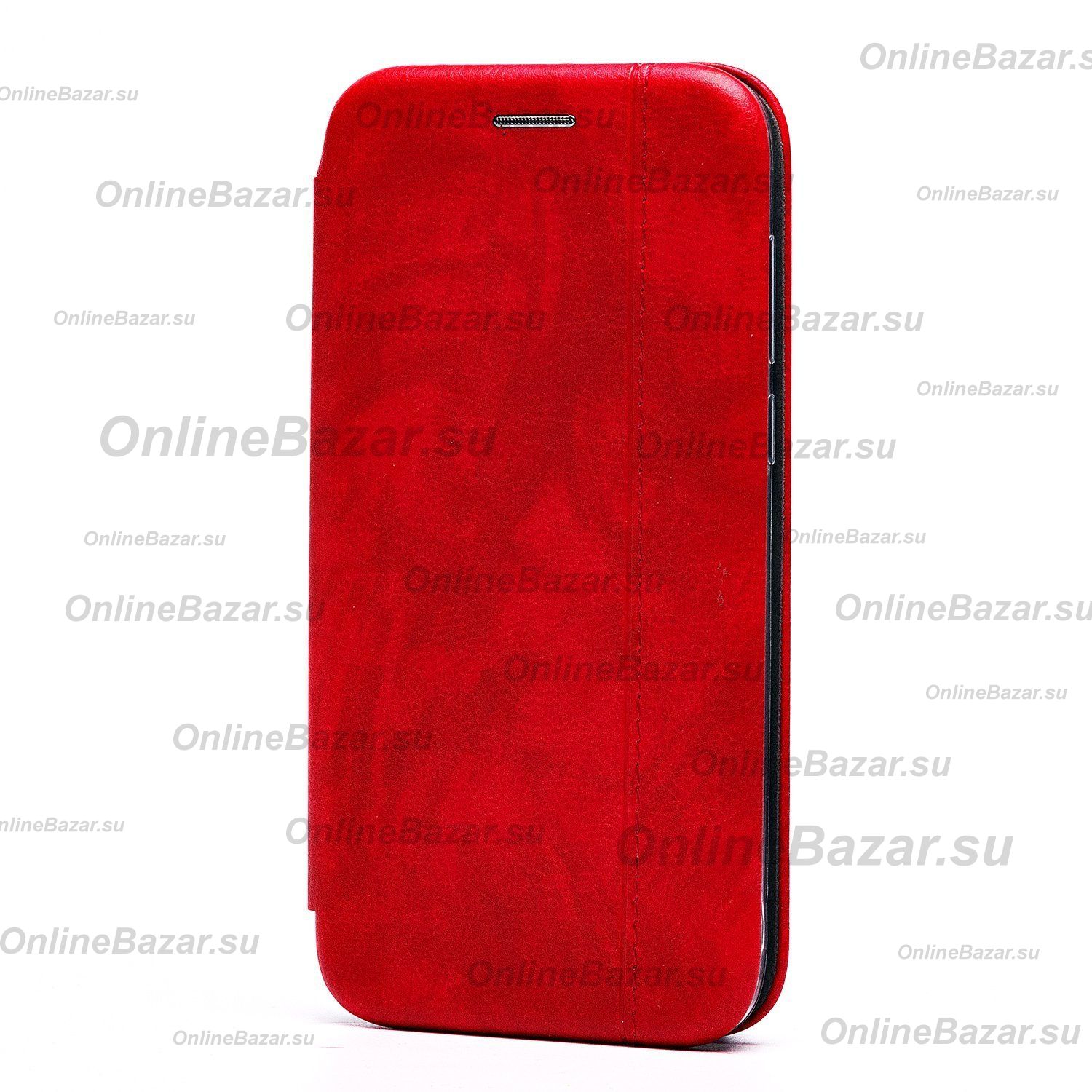 Чехол для Honor 7A (DUA-L22) флип боковой кожзам №3 <красный> ― Spb.OnlineBazar.su