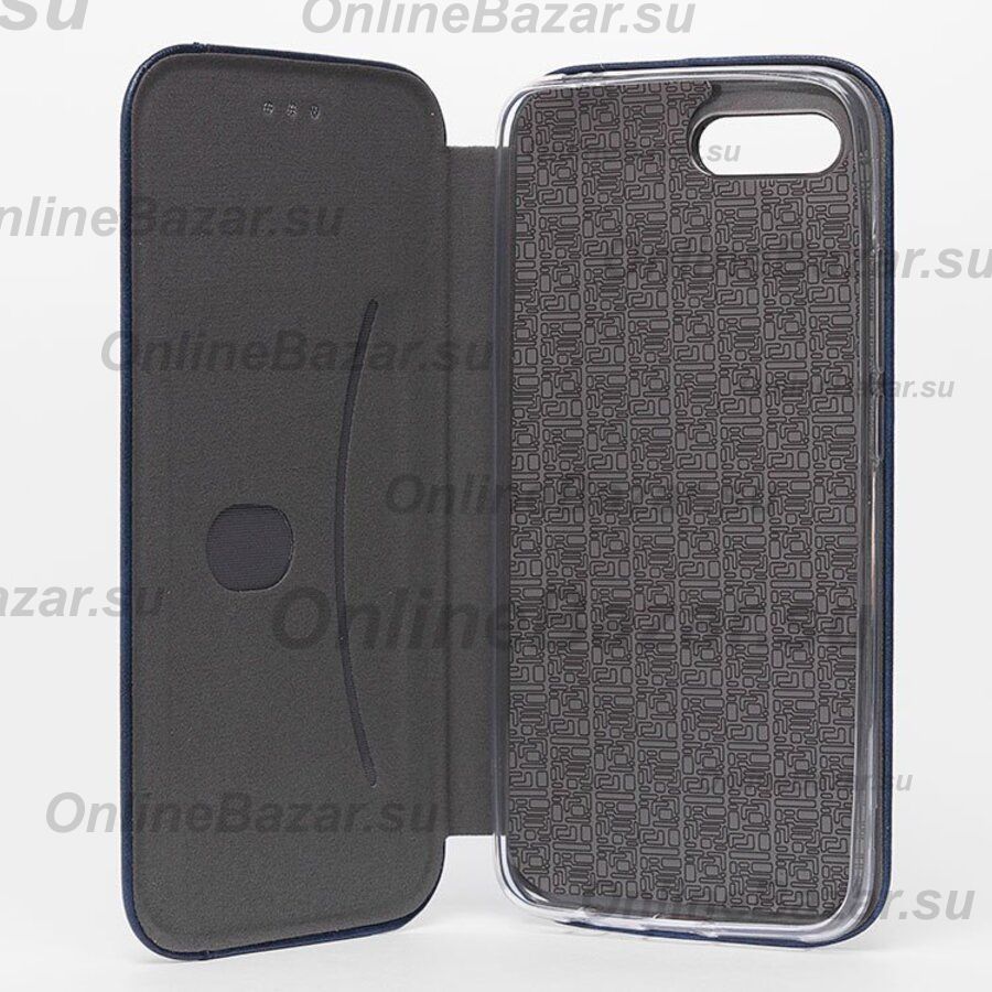 Чехол для Honor 10 (COL-L29) флип боковой кожзам №3 <синий> ― Spb.OnlineBazar.su