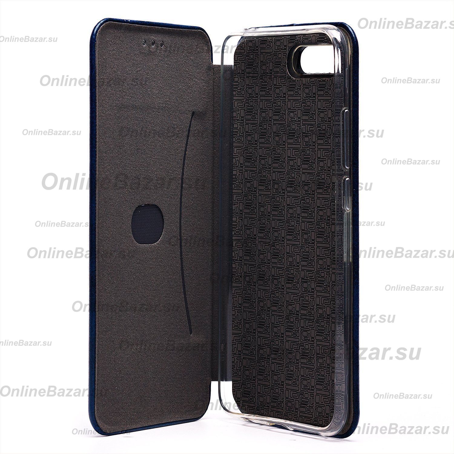Чехол для Honor 10 (COL-L29) флип боковой кожзам №3 <синий> ― Spb.OnlineBazar.su