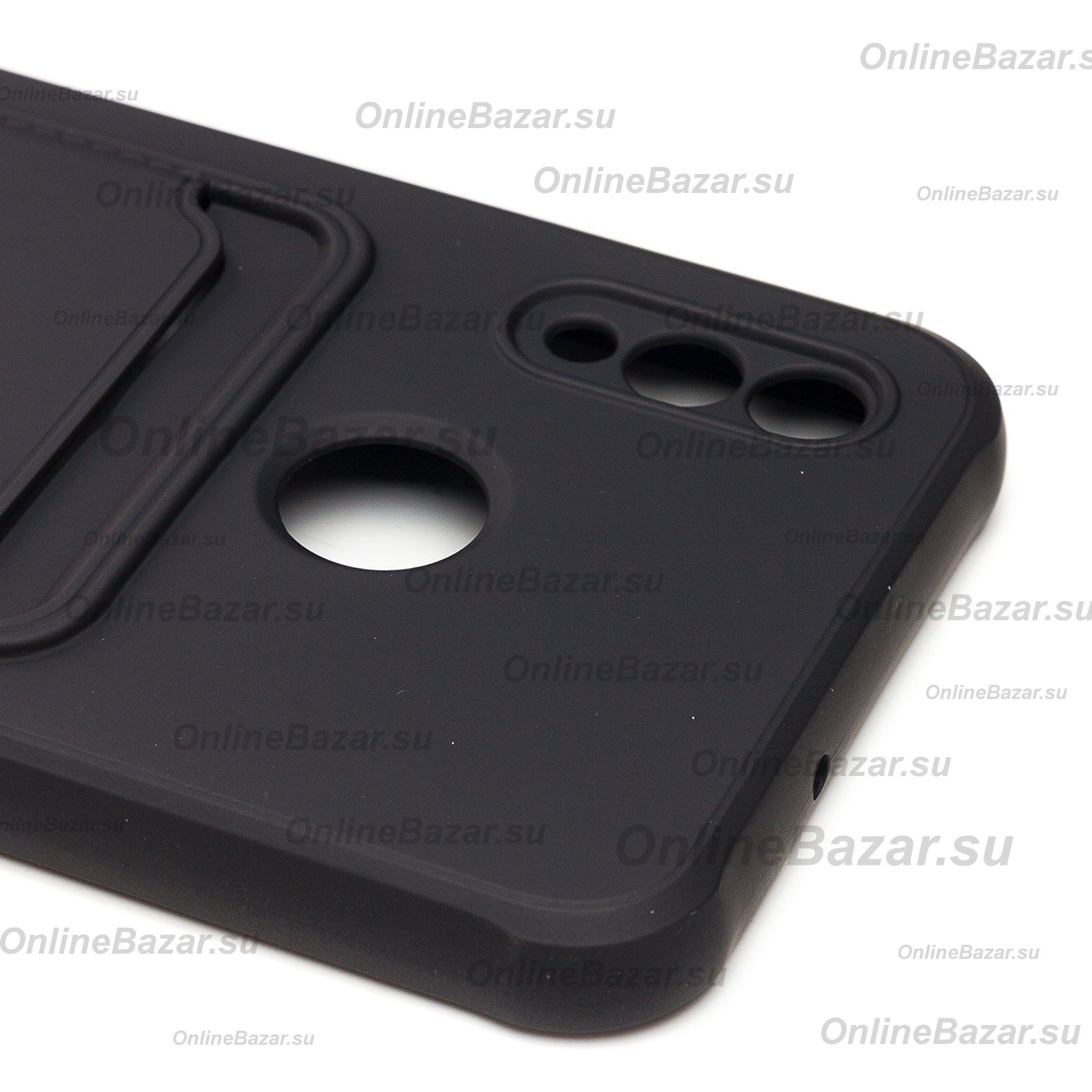Чехол для Honor 10 Lite (HRY-LX1) силиконовый с картхолдером №4 <черный> ― Spb.OnlineBazar.su