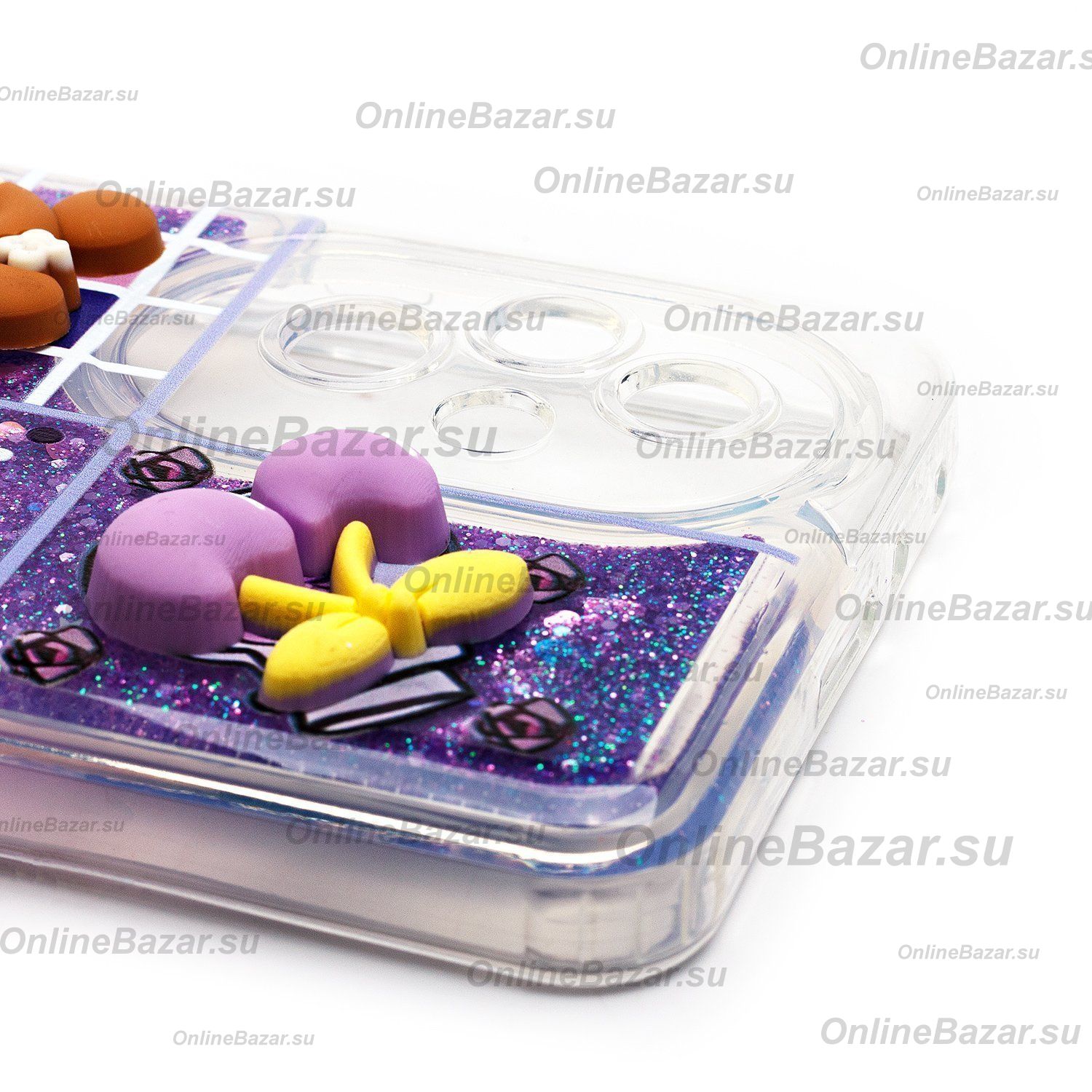 Чехол для Honor 200 (ELI-NX9) силиконовый 3D игрушки <фиолетовый> ― Spb.OnlineBazar.su