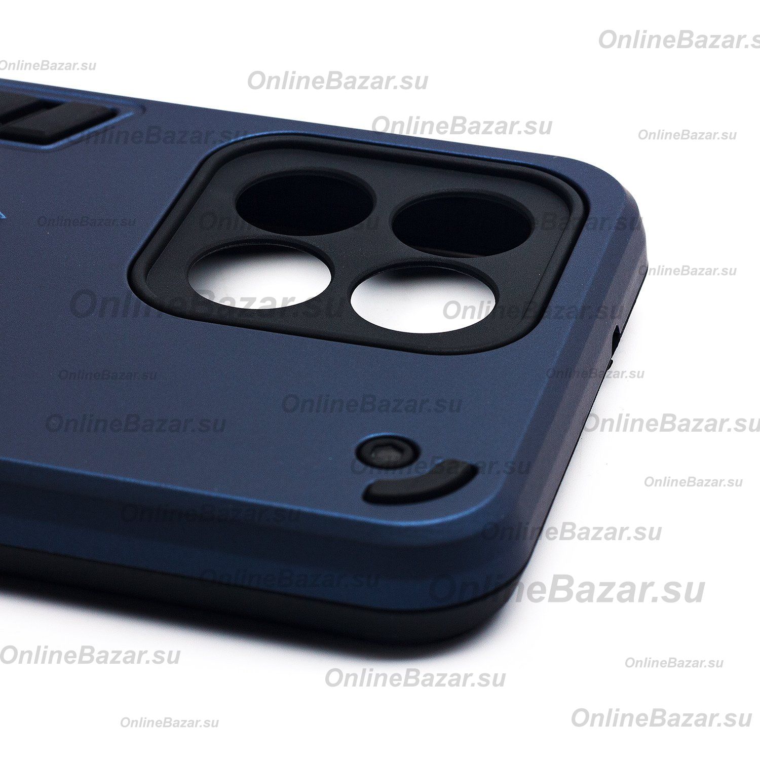 Чехол для Honor X6 (VNE-LX1) силиконовый противоударный с кольцом <синий> ― Spb.OnlineBazar.su