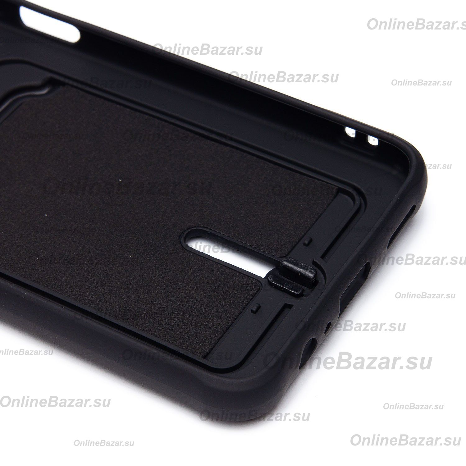 Чехол для Honor X7a (RKY-LX1) силиконовый с картхолдером №4 <черный> ― Spb.OnlineBazar.su