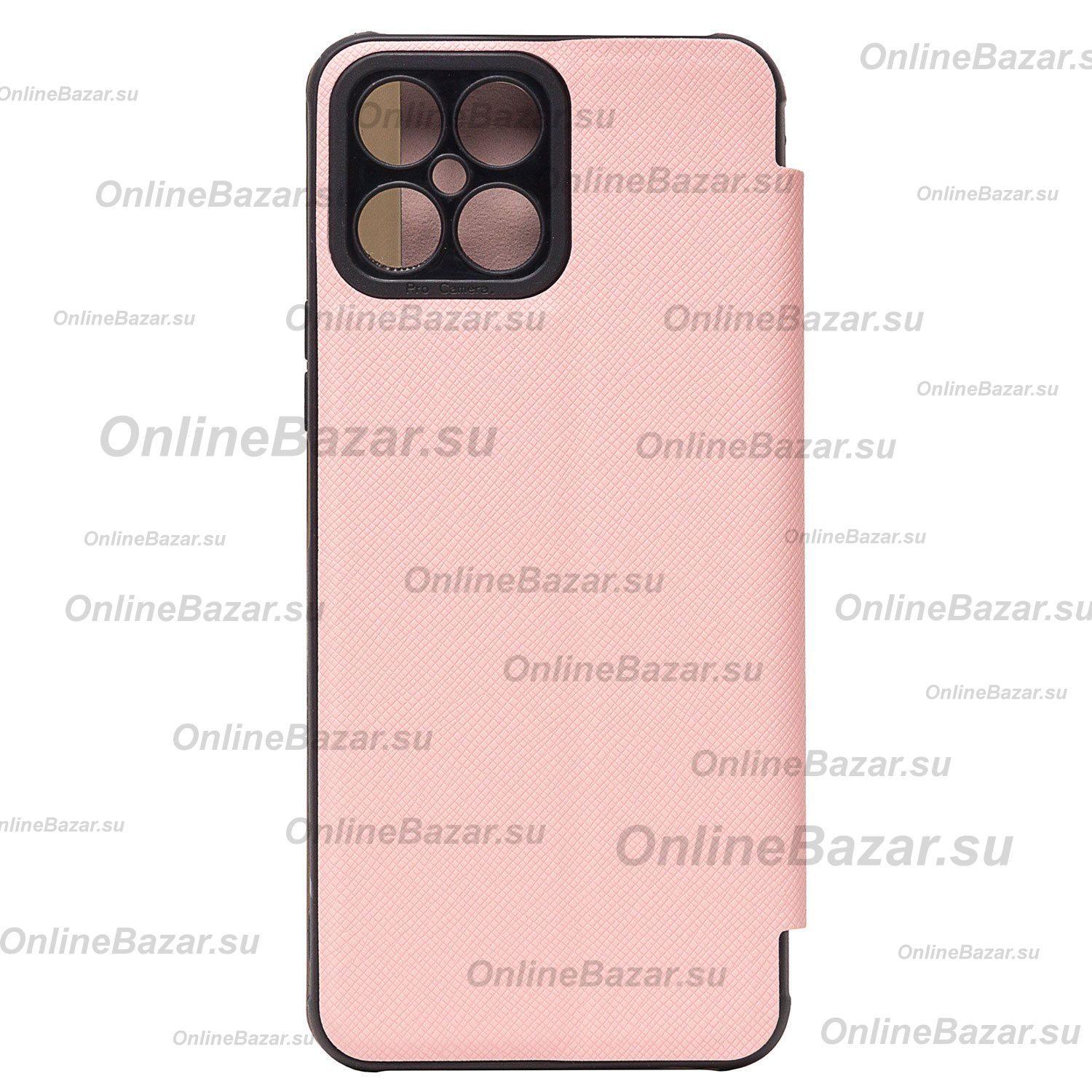 Чехол для Honor X8 (TFY-LX1) флип боковой кожзам №4 <розовый> ― Spb.OnlineBazar.su