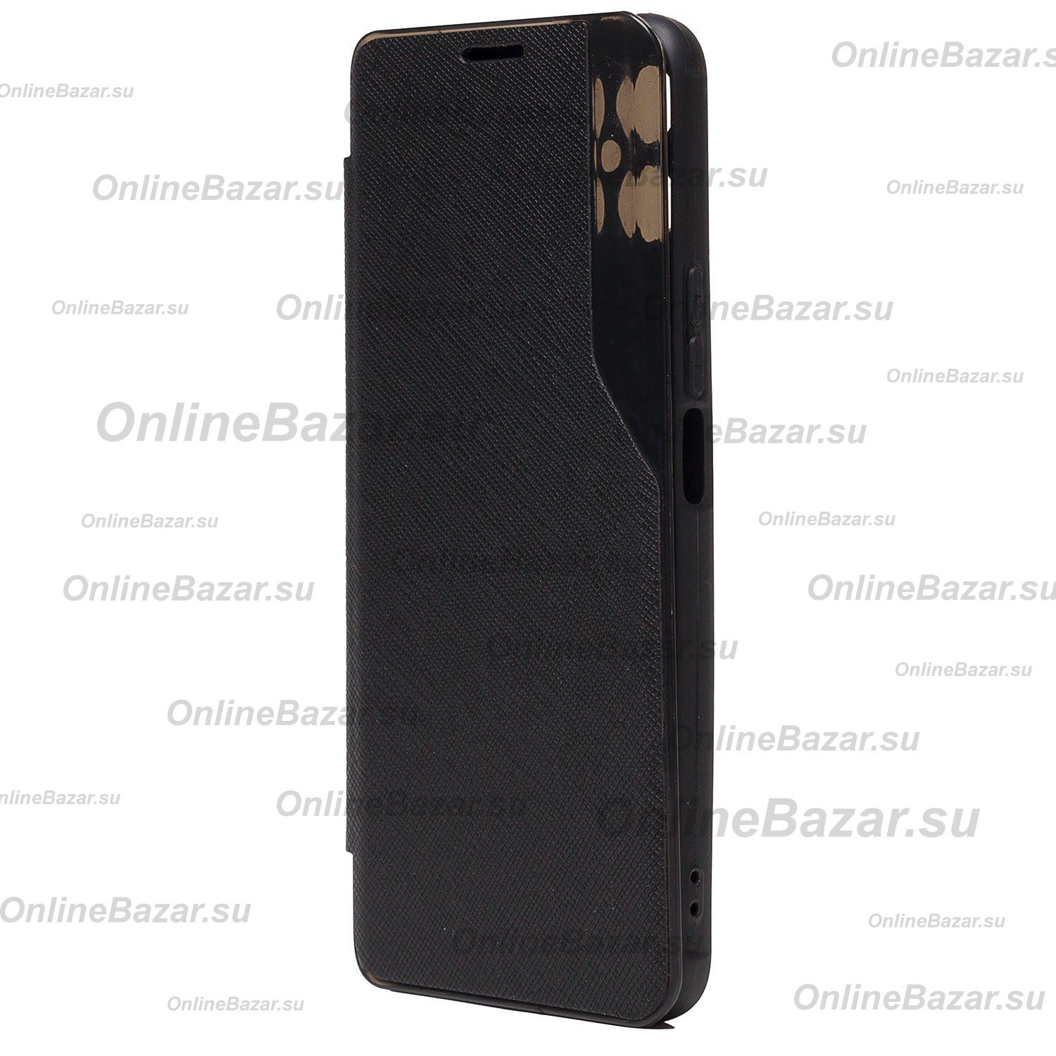 Чехол для Honor X8 (TFY-LX1) флип боковой кожзам №4 <черный> ― Spb.OnlineBazar.su