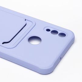 Чехол для Honor 10 Lite (HRY-LX1) силиконовый с картхолдером №4 <фиолетовый>