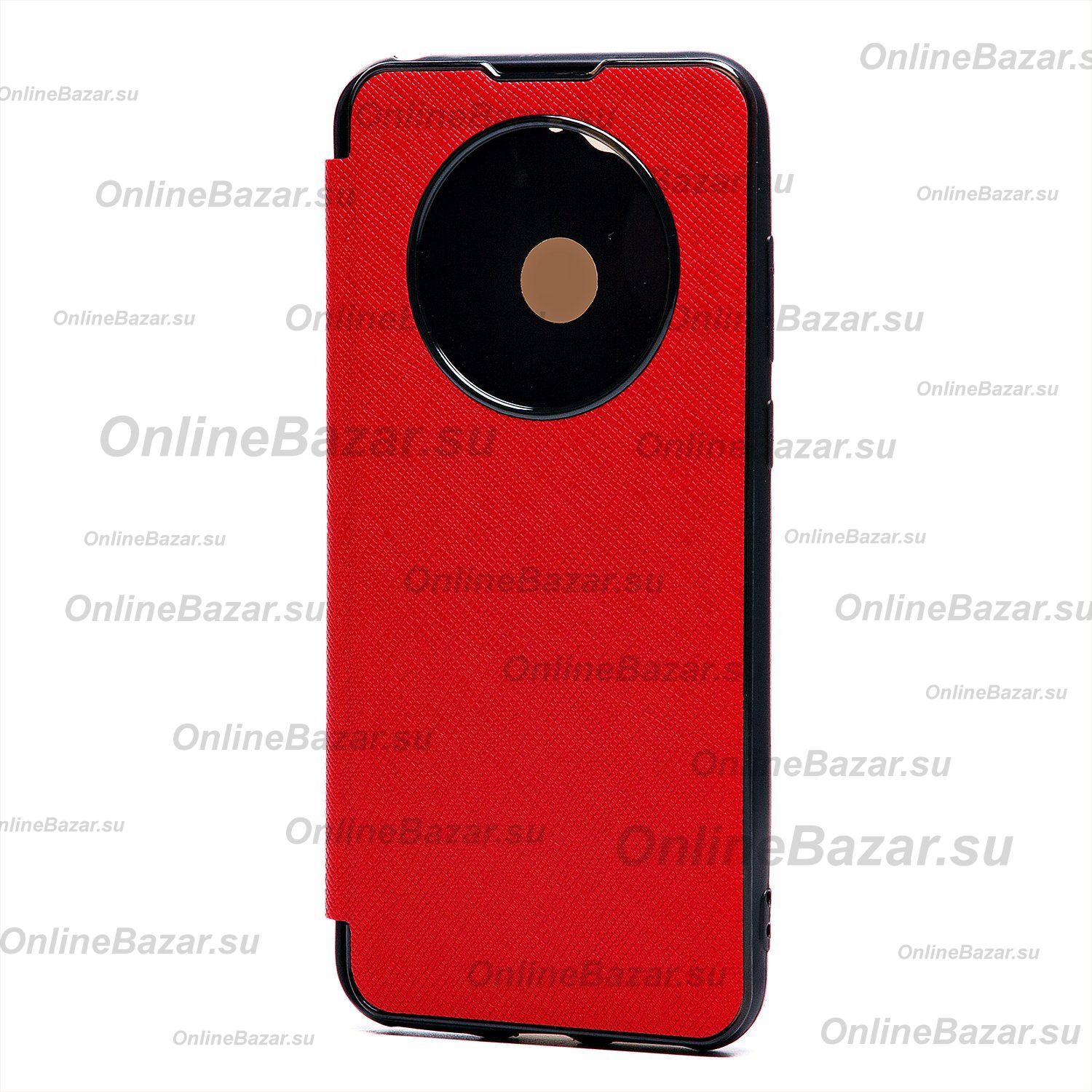 Чехол для Honor 7A Pro (AUM-L29) флип боковой кожзам №4 <красный> ― Spb.OnlineBazar.su