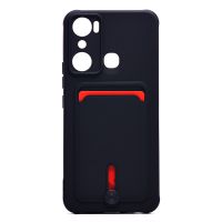 Чехол для Infinix Hot 20i (X665E) силиконовый с картхолдером №4 <черный> ― Spb.OnlineBazar.su