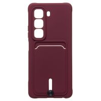 Чехол для Infinix Hot 50 (X6882) силиконовый с картхолдером №4 <бордовый> ― Spb.OnlineBazar.su