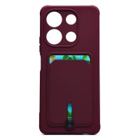 Чехол для Infinix Note 30 Pro (X678B) силиконовый с картхолдером №4 <бордовый> ― Spb.OnlineBazar.su