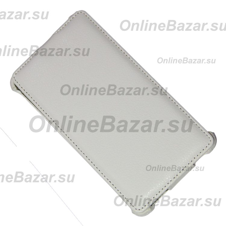 Чехол для Lenovo K910 (Vibe Z) флип кожзам №1 <белый> ― Spb.OnlineBazar.su